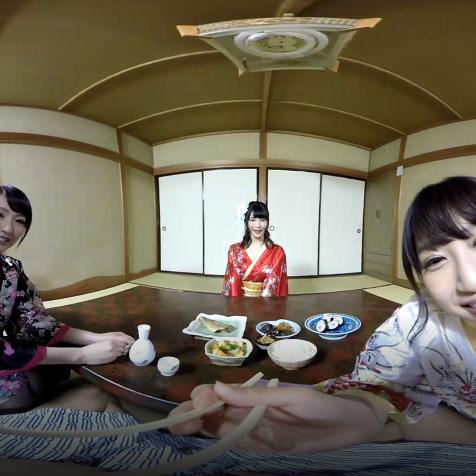 Naughty Japanese trio VR Porn Video