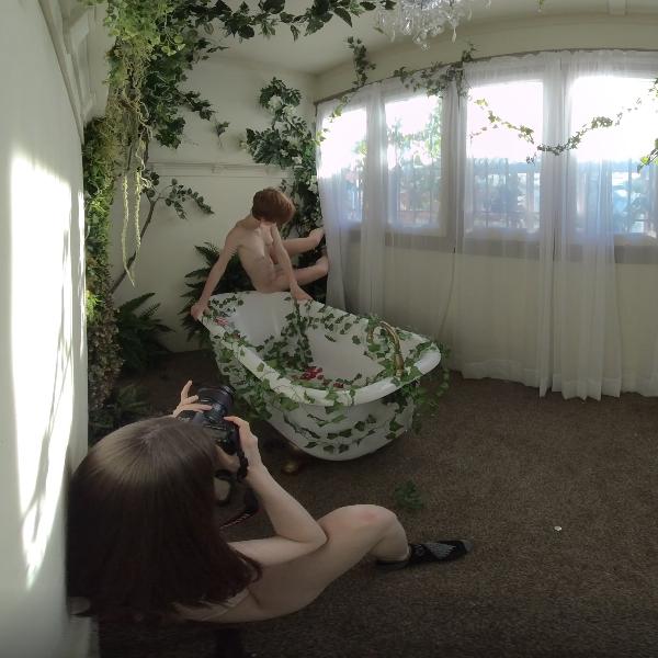 A bath in the garden room VR Porn Video