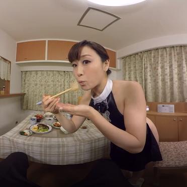 Japanese maid serves dinner VR Porn Video