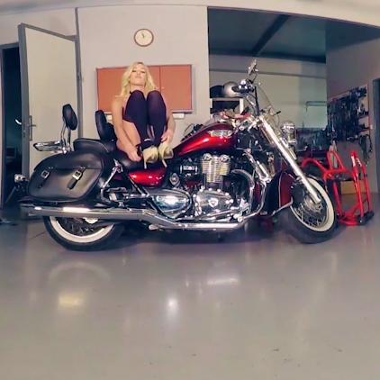 Stunning biker babe VR Porn Video