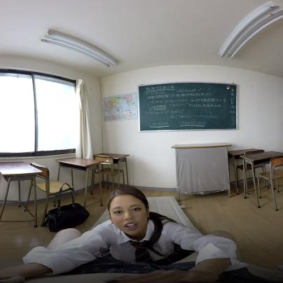 Oriental school girl is having fun in the classroom VR Porn Video