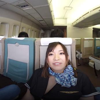 Naughty Japanese stewardess VR Porn Video