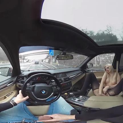 Masturbation during the driving VR Porn Video